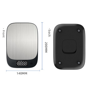Balance de cuisine intelligente, balance alimentaire numérique avec connectivité application, affichage des nutriments de l'avocat 188g, corps en métal noir, alimentée par piles - Product Image 2