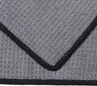 Serviette de golf en microfibre recyclée à séchage rapide, tricotée, à motif gaufré, avec logo personnalisé imprimé, pour adulte, avec fente, vente en gros
