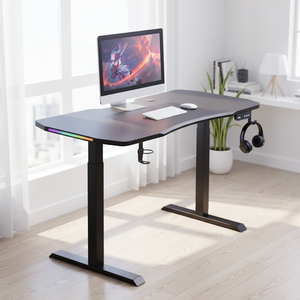 <span class=keywords><strong>Bureau</strong></span> de jeu électrique moderne réglable en hauteur avec éclairage LED RGB pour les joueurs, <span class=keywords><strong>bureau</strong></span> <span class=keywords><strong>debout</strong></span> motorisé pour le <span class=keywords><strong>bureau</strong></span> - Product Image 3
