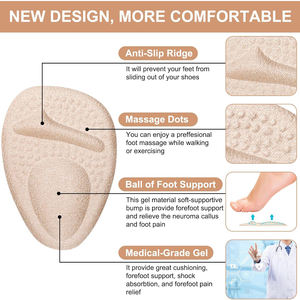Женские удобные подушки на высоком каблуке, Нескользящие подушки для ног с гелевой опорой для обуви, для облегчения боли в нейроме - Product Image 6