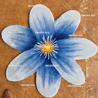 Tapis cercle 3D moderne avec tapis en peluche 4x6 personnalisé 3D Roses Logo Salon Tapis personnalisés Commande minimum 1 pièce