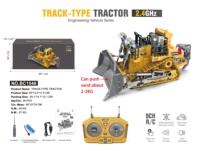 Nuevo SJY-BC1045/BC1046 1/24 Bulldozer de Metal a Control Remoto de 9 Canales, Serie de Vehículos de Ingeniería, Listo para Usar, Eléctrico, 25m