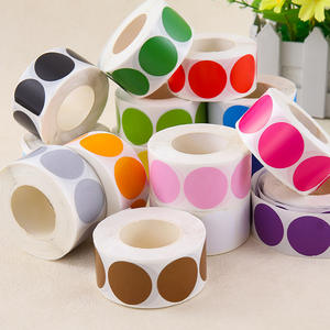 500 uds/rollo 1 pulgada de color circular autoadhesivo etiquetas adhesivas sobre sellado, decoración de regalo etiqueta redonda de color sólido - Product Image 3