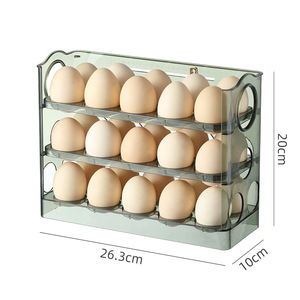 <b>Refrigerator</b> Organizer Food <b>Containers</b> Cartons Tray Multi-layer Rack Reversible <b>Refrigerator</b> Storage Box - Product Image 4