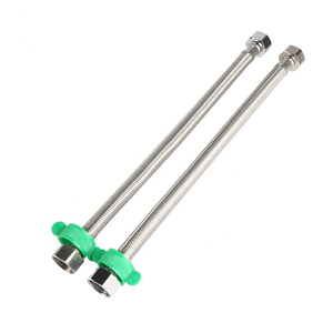 Conector Flexible <span class=keywords><strong>para</strong></span> Inodoro de 50 cm, <span class=keywords><strong>Manguera</strong></span> Trenzada de Acero Inoxidable 304 con Llave Inglesa de Plástico Verde - Product Image 3