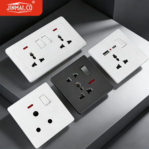 <span class=keywords><strong>Prise</strong></span> murale de type 86 à 3 broches rondes de qualité supérieure, norme sud-africaine universelle, avec interrupteur à bouton et charge rapide USB de type C - Product Image 1