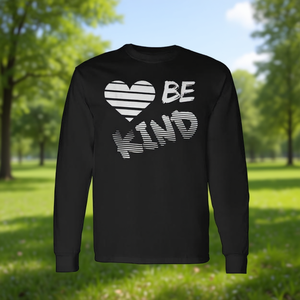 Maglietta a Maniche Lunghe 'Be Kind' con Design a Cuore, Abbigliamento Promozionale - Product Image 3