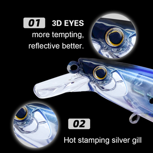 Honoreal Esca Artificiale Galleggiante <span class=keywords><strong>da</strong></span> <span class=keywords><strong>Pesca</strong></span> 120mm 21g, Minnow Rigido, Jerkbait per Acque Oceaniche, Prodotto in Cina OEM - Product Image 3