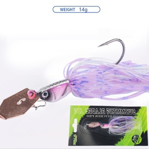 Esche artificiali 7 g10g14g esche per esche jig buzz con jig heads con gonna in silicone per esche d'acqua dolce - Product Image 4