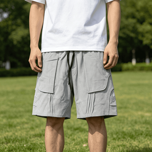 Pantalones Cortos de Verano para Hombre, Personalizados de Fábrica, con Ribete y Parches, 100% Algodón, Estilo Urbano, Holgados e Informales - Product Image 6