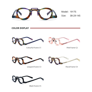 Monture de lunettes optiques en acétate Borregls pour femme, nouveau design 2025, petites lunettes ovales vintage, lunettes de vue rétro, lunettes optiques 19175 - Product Image 3