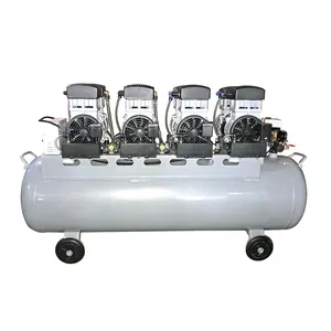 Machine de compresseur d'air à piston sans huile, 20cfm 8bar 4,4 kw 6hp 200L réservoir silencieux