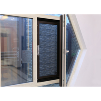 Fenêtre à battant moderne pour villa, à énergie solaire, intelligente, insonorisée, en alliage d'aluminium, avec verre trempé à teinte automatique et technologie de récupération d'énergie