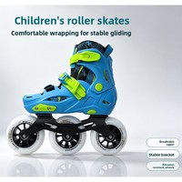 Patins à roulettes en polyuréthane à une roue pour enfants, patins de vitesse professionnels réglables pour débutants, garçons et filles