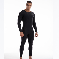 Maillot de bain professionnel pour homme, une pièce, personnalisable, en spandex/nylon, effet peau de requin, anti-UV et séchage rapide, avec pantalon intégré