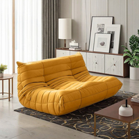 Pouf ottoman moderne en tissu imperméable, ensemble de canapé-lit en forme de L avec housse amovible, deux places pour salon et hôtel