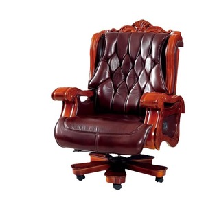 Chaise de bureau élévatrice pivotante en cuir moderne de haute qualité Chaise d'affaires de luxe - Product Image 2