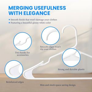 Heavy Duty Accessory Hook Strong Durable <b>Laundry</b> Hanger Space Save Wardrobe Clothing Multifunction Non Slip PP Plastic Bag - Product Image 3