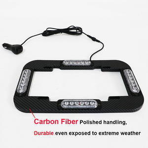 ป้าย<span class=keywords><strong>ทะเบียน</strong></span>คาร์บอนไฟเบอร์ป้องกันรังสีอัลตราไวโอเลต24W สัญญาณไฟฉุกเฉินสีแดงสีขาวสำหรับรถยนต์รถบรรทุกรถบรรทุกที่ชาร์จยานพาหนะ - Product Image 2