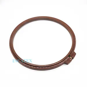 Mesin bordir datar Barudan kualitas baik suku cadang bingkai bulat plastik Hoop 190mm Diameter coklat