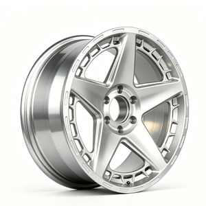Ucuz Yeni Beş Kollu 4 Parça Monoblok Dövme Alüminyum Alaşımlı Jantlar 20x9J PCD 6x139.7 ET 15mm Fırçalanmış Yarış Offroad 1250KG Taşıma Kapasitesi - Product Image 1