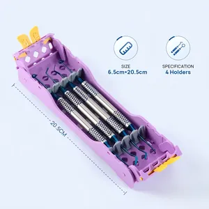 Caja de Instrumentos Dentales 135 (1 unidad) ℃   Estante de Almacenamiento de Plástico Autoclavable con 4 Compartimentos, Antideslizante y Reductor de Olores, Caja de Esterilización Dental - Product Image 3
