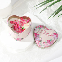 Nouvelles bougies parfumées personnalisées à l'huile essentielle de fleurs séchées créatives pour la Saint-Valentin, cadeaux de mariage