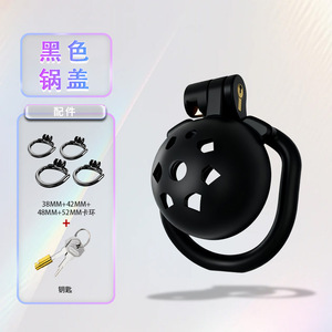 LOVE.ABS chastity Cage with 5 rings Invisible Lock and 2 keys BDSM Hollow Head orgy party squirts orgasm and climax - Product Image 3