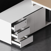 Bureau de direction moderne en forme de L certifié CE Mobilier en bois Vente en usine