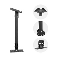 Support mural réglable en acier au carbone pour kit Starlink V4 avec revêtement en poudre noire