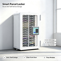 Casier de recharge pour téléphones USB-C PD à 30 baies avec accès NFC, armoire murale pour les écoles, les bibliothèques et les bureaux
