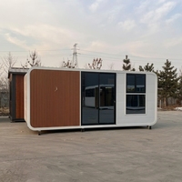 Cabane modulaire de luxe en forme de pomme, maison préfabriquée miniature, capsule spatiale, maison mobile pour complexe hôtelier en plein air