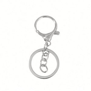 WSY707 High Quality Zinc Alloy Stainless Steel <b>Keychain</b> Three Piece Set Diy Pendant Gold-plated Silver Rotating Chain Key - Product Image 5
