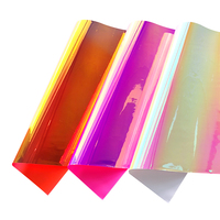 Film PVC magique de haute qualité de 0.1mm vinyle arc-en-ciel étanche pour emballage cadeau décoration intérieure