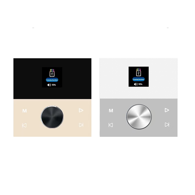 Zhiku Smart Home Waterproof In-Wall 2.0 Channel Audio Amplifier Plastic BT Music System Speakers Volume Control Home Receiver