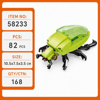 Modèle d'insecte scarabée vert citron personnalisé, mini kit de construction DIY avec pattes articulées pour exposition sur bureau