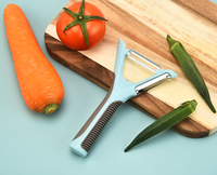 Groothandel Keuken Tool Fruit Dunschiller Groente Raspen Aardappel Dunschiller Plastic Roestvrij Staal Unieke Keuken Gadgets Gereedschap