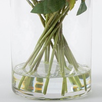 Arrangement floral artificiel personnalisé en tissu de soie blanc, pivoine décorative, pour la décoration de café, restaurant, hôtel