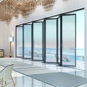 Thiết kế hiện đại cửa nhôm trượt với kính cường lực bán nóng có thể gập lại Phương pháp mở cho gia đình & sử dụng ngoài trời cho biệt thự - Product Image 4