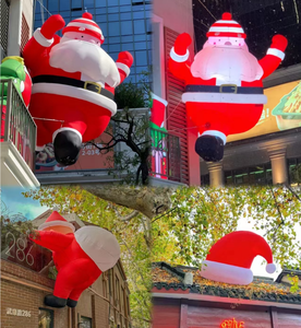 High Quality Oxford Cloth/PVC <strong>Inflatable</strong> <strong>Christmas</strong> Santa Claus LED Light Festival Decoration With CE Blower - Product Image 3