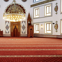 Tapis de prière de haute qualité pour églises royales, hôtels et salles de conférence, tapis en ruban tissé à la machine en nylon, tapis de mosquée musulman