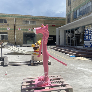 Modelo de Arte de resina de escultura de tamaño real de Pantera Rosa de dibujos animados modernos para decoración interior del hogar estilo de personaje - Product Image 4