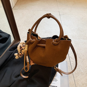 Femmes Vintage Retro PU Frosted Leopard Bag Femmes Nouvelle Mode Casual Bucket Tote Bag Crossbody Bag - Product Image 3