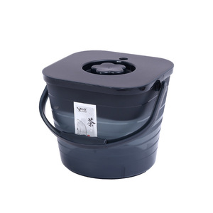 <b>Tea</b> Dregs Bucket <b>Plastic</b> 20-35L With Strap Filter Layer Round Standing Type Eco Friendly Storage Bin For <b>Tea</b> <b>Set</b> - Product Image 4