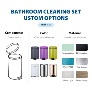 <span class=keywords><strong>Seau</strong></span> de rangement <span class=keywords><strong>mural</strong></span> en plastique écologique pour cuisine avec couvercle roulant et design imprimé personnalisable - Product Image 3