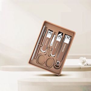 Cortauñas de acero inoxidable antisalpicaduras, kit de 6 piezas, juego de manicura, tijeras, pinzas, lima de uñas, herramientas de cuidado para mujeres y hombres - Product Image 2