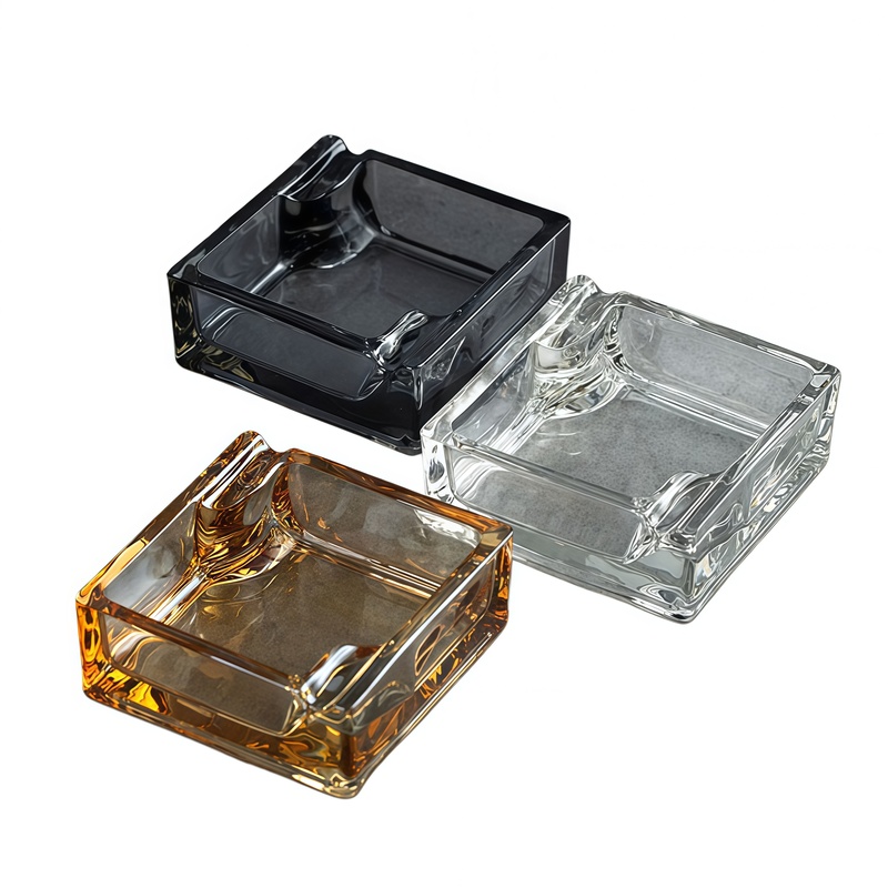 Classic Square Crystal Ashtray Anti flying