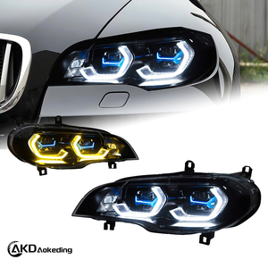 Conjunto de Faros LED para BMW X6 E71 2008-2014, Lámpara de Actualización DRL con Ojo de Ángel de Doble Color - Product Image 5
