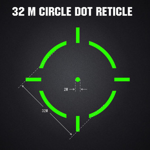 กล้องเล็ง OhhuntTactical Sight 2M <span class=keywords><strong>Dot</strong></span> & 32M Circle Reticle แบบจุดเล็งสีเขียวขนาดเล็ก พร้อมแผ่นอะแดปเตอร์สองชิ้น - Product Image 4