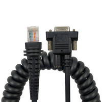 Datalogic PD9530/8300/8330/9500 PM9500 PBT9300 escáner de código de barras resorte retráctil 5V RS232 Cable 3M longitud cobre puro móvil